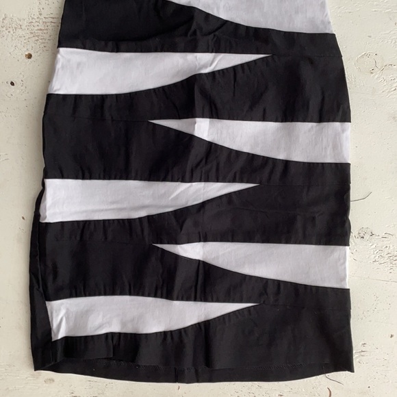 [ Ruby Rox Black & White Mini Bandage Dress ] M Jr - Picture 3 of 6